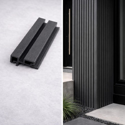 Γωνία για 3D επένδυση Πηχάκι 4,6 x 8,9 x 290εκ. - γκρι σκούρο