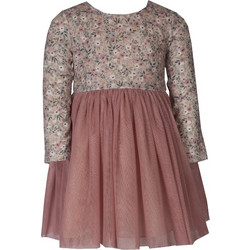 M&B Παιδικό Φόρεμα με Τούλι Floral Ροζ 14651465