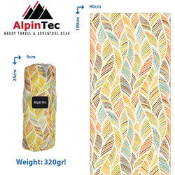 AlpinPro Πετσέτα Θαλάσσης Microfiber Κίτρινη 90x180cm BMS-XXL-5