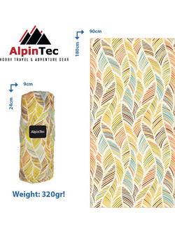AlpinPro Πετσέτα Θαλάσσης Microfiber Κίτρινη 90x180cm BMS-XXL-5