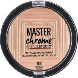 Maybelline Master Chrome Metallic 100 Molten Gold Highlighter Powder 9gr