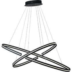 Fan Europe I-Clarke-S80 Κρεμαστό Φωτιστικό Οροφής Μονόφωτο LED με Φυσικό Λευκό Φως Μαύρο