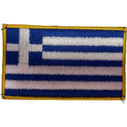 Ραφτό σήμα Ελληνική σημαία και με χρατσ αυτοκόλλητο