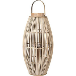 Διακοσμητικό Φανάρι Aleta Natural, Bamboo/Glass O31,5 x H62,5 cm/ 12 x 30 cm Broste Copenhagen
