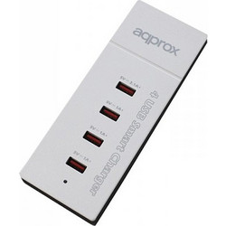 Approx Βάση Φόρτισης με 4 Θύρες USB-A 25W Silver APPUSB4PW