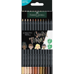 Faber-Castell Black Edition Skin Tone Ξυλομπογιές Σετ 12τμχ
