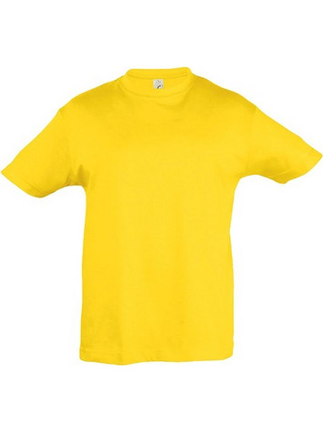 CPOINT CP122014 Παιδικό Unisex Μονόχρωμο Μπλουζάκι Με Κοντό Μανίκι Λαιμόκοψη ΚΙΤΡΙΝΟ