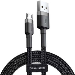 Καλώδιο Baseus Cafule Braided USB 2.0 to micro USB Black/Gray 1m CAMKLF-BG1
