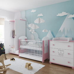 Just Baby Lucky Princess Κούνια για Στρώμα 60x120cm Λευκή