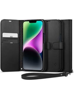 Spigen S Wallet Strap Black (iPhone 14)