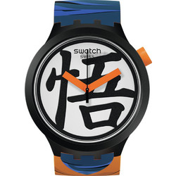 Swatch Ανδρικό Ρολόι με Πολύχρωμο Καουτσούκ Λουράκι SB01Z101