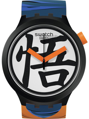 Swatch Ανδρικό Ρολόι με Πολύχρωμο Καουτσούκ Λουράκι SB01Z101