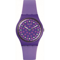 Swatch Γυναικείο Ρολόι με Μωβ Καουτσούκ Λουράκι SO31V100