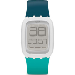 Swatch Ψηφιακό Ανδρικό Ρολόι με Πολύχρωμο Καουτσούκ Λουράκι SURW115