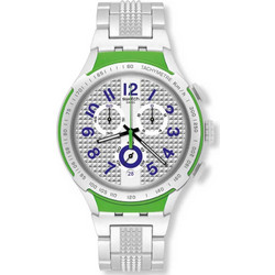 Swatch Electric Ride Ανδρικό Ρολόι Χρονογράφος με Ασημί Μεταλλικό Μπρασελέ YYS4012AG
