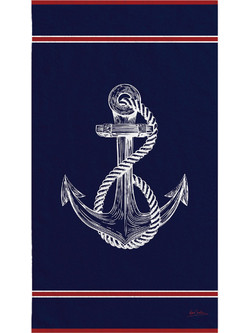 Makis Tselios Anchor Πετσέτα Θαλάσσης Μπλε 90x160cm