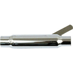 Τελικό Εξάτμισης Μοτοσυκλέτας Shorty straight cut 12" (30.5 cm) για Harley Davidson και άλλες μοτοσυκλέτες σε χρώμιο | Universal Muffler 12" long chrome