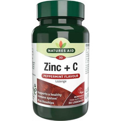 Natures Aid Zinc & C Lozenges 30 Παστίλιες
