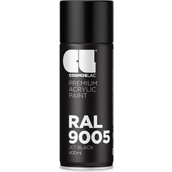 CosmosLac Fast Acrylic Spray Σπρέι Βαφής Μαύρο Gloss 400ml