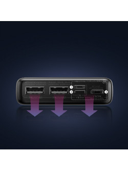 Baseus Adaman Power Bank 20000mAh 22.5W με 2 Θύρες USB-A Quick Charge 3.0 Black