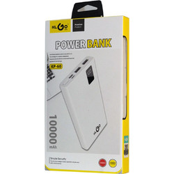 KLGO KP-60 Power Bank 10000mAh με 2 Θύρες USB-A White
