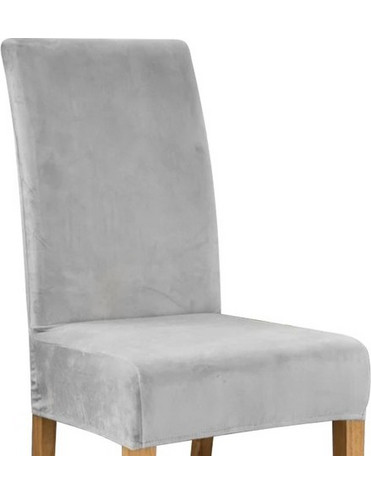 Chair cover - gray velvet Ruhhy 22979