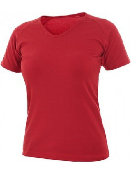 Μπλουζάκι T-shirt ELLA γυναικείο με λαιμόκοψη V, κόκκινο 95% βαμβάκι 5% ελαστάνη 180 g/m2 CXS
