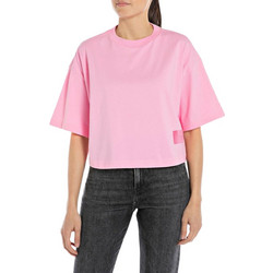 Μπλούζα Κοντομάνικη Replay Piece Dyed Heavy W3798M.000.23608P-367-CANDY PINK Γυναικείο