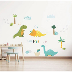 Αυτοκόλλητα Τοίχου Βινυλίου Παιδικά Dinosaurs XL 18315 190x100cm Multi Ango Βινύλιο