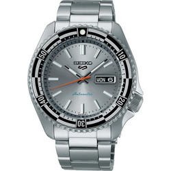 Seiko Ανδρικό Ρολόι Αυτόματο με Ασημί Μεταλλικό Μπρασελέ SRPK09K1