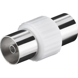 POWERTECH αντάπτορας καλωδίου κεραίας CAB-V030, θηλυκό, λευκός, 5τμχ