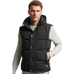 Superdry Ovin Everest Αμάνικο Ανδρικό Μπουφάν Χειμωνιάτικο Puffer Μαύρο M5011708A-12A