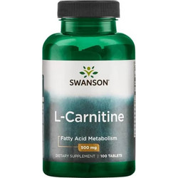 Swanson L-Carnitine Θερμογεννετικός Λιποδιαλύτης με Καρνιτίνη 500mg 100 Ταμπλέτες
