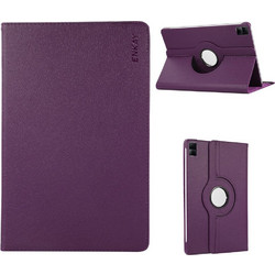 Περιστρεφόμενη Θήκη Tablet ENKAY HAT PRINCE για Xiaomi Redmi Pad SE 11" Δερματίνη PU + PC, Αυτόματη Ύπνος/Αφύπνιση - μωβ σκούρο