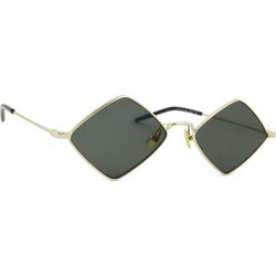 Saint Laurent SL302 004 Ανδρικά Γυαλιά Ηλίου Πολυγωνικά Μεταλλικά Χρυσά με Μαύρο Φακό