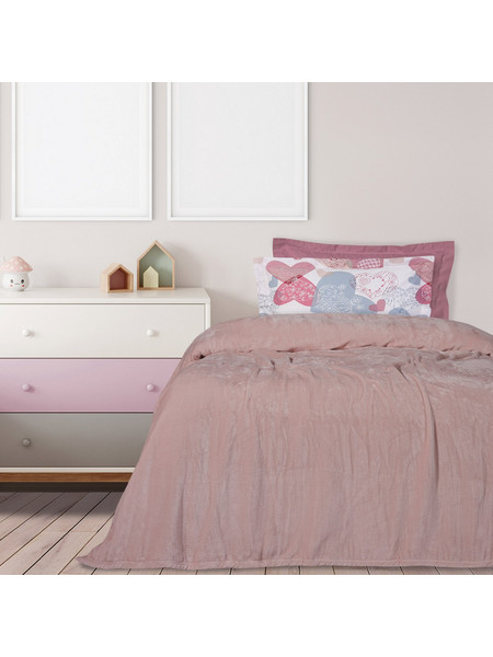 Κουβέρτα Velour Μονή 160x220 Das Home 1346 Ρόζ