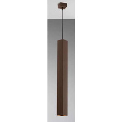 LUCE I-FLUKE-SQ BRO Κρεμαστό Φωτιστικό Οροφής Μονόφωτο GU10 Καφέ