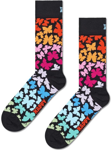 Happy Socks Butterfly Sock Ανδρικές Κάλτσες Μαύρες P000154