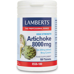 Lamberts Artichoke 8000mg Φυτικές Ίνες 180 Ταμπλέτες