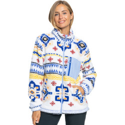 Roxy Alabama Γυναικεία Ζακέτα Fleece Μακριά με Φερμουάρ Λευκή ERJFT04708-WBB7
