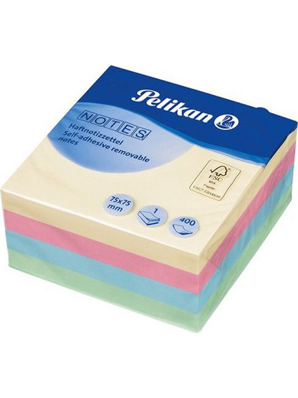 386374 PELIKAN ΚΥΒΟΣ ΑΥΤΟΚΟΛΛΗΤΩΝ ΣΗΜΕΙΩΣΕΩΝ 400 ΦΥΛΛΑ ΠΑΣΤΕΛ
