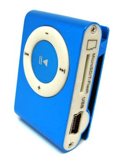 Brushed metallic style MP3 Player σε Μπλέ (OEM)