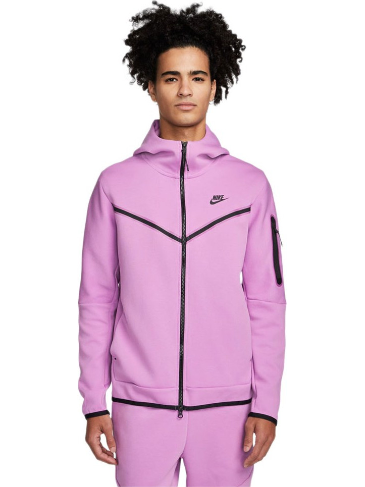 Nike Sportswear Tech Fleece Ανδρική Ζακέτα Fleece με Κουκούλα και Φερμουάρ Ροζ CU4489-532