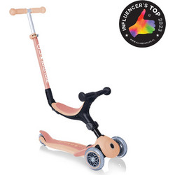Globber Go-Up Foldable Plus ECOlogic Αναδιπλούμενο Παιδικό Πατίνι Τρίτροχο με Κάθισμα Σομόν