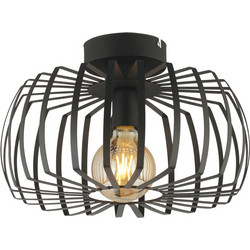 ArLight CCT 1256 BK Πλαφονιέρα Αράχνη Μονόφωτη Μεταλλική Μαύρη Ε27 Φ35x26cm 0063197