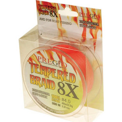 Pregio Tempered Braid X8 0.25mm Κόκκινο 300m Νήμα