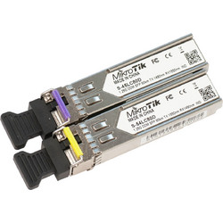 MikroTik S-4554LC80D, Pair of SFP 1.25G module for 80km links with Single LC-connectors, Single Mode