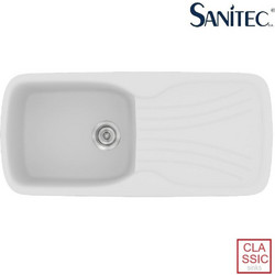 Sanitec Classic 308 Επικαθήμενος Νεροχύτης Γρανίτη Αντιστρεφόμενος Ματ White 97x51cm