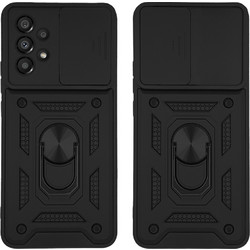 Sonique Ring Armor CamPro Back Cover Black (Samsung Galaxy A23 4G / A23 5G)