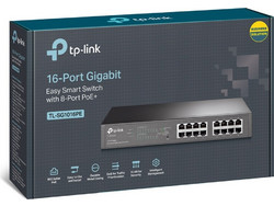 TP-Link TL-SG1016PE Unmanaged L2 Switch με 16 Θύρες Ethernet 1Gbps